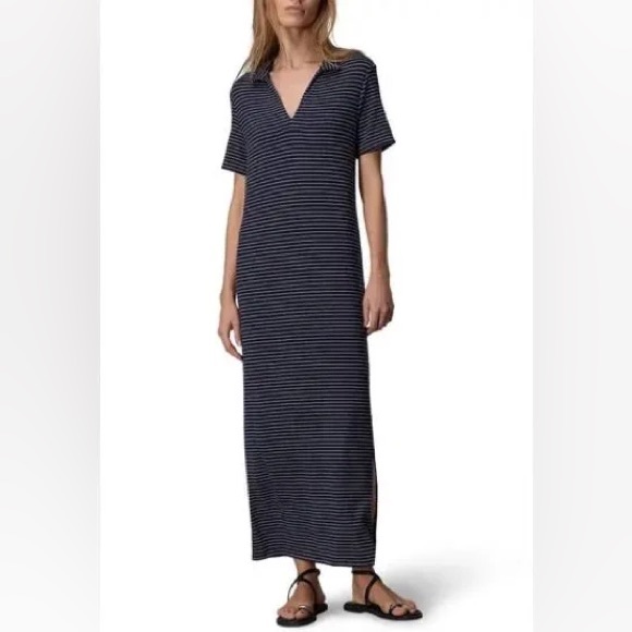 NWT Rag & Bone
Women's Blue The Knit Stripe Maxi Polo Dress (D9) - Picture 1 of 6